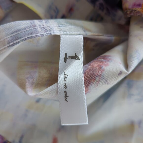 1 like no other long sleeve button front abstract colorful Men's shirt size M - Picture 9 of 16